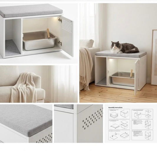 Modern Kapaklı Kedi Tuvaleti