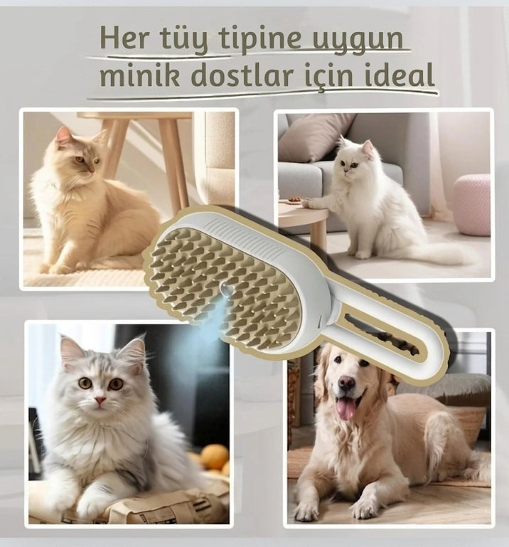 🐾 PATİSİL BUHARLI ŞARJLI KEDİ KÖPEK TARAĞI