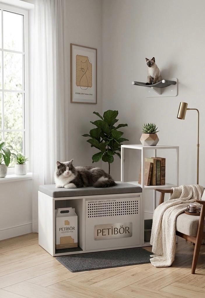 Modern Kapaklı Kedi Tuvaleti