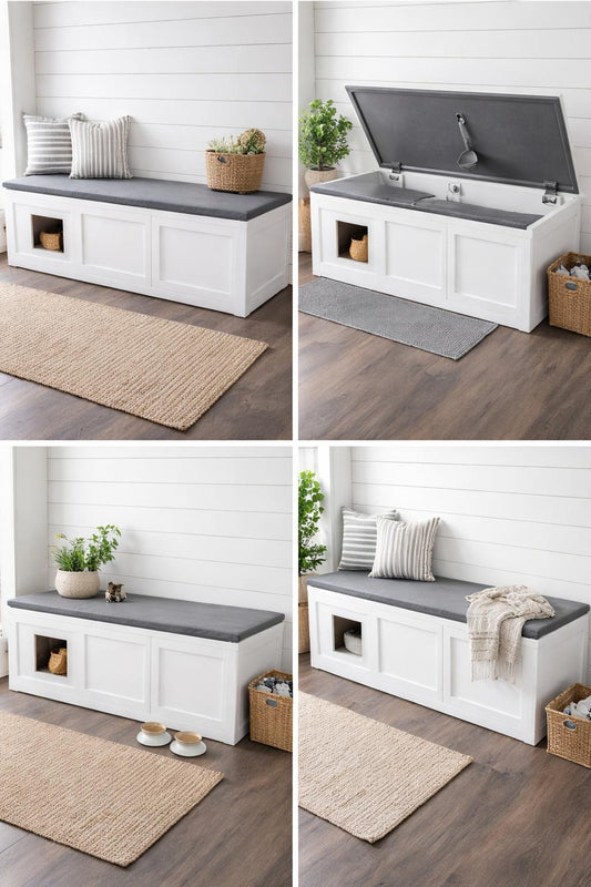 Patibör Modern Kapaklı Kedi Tuvaleti