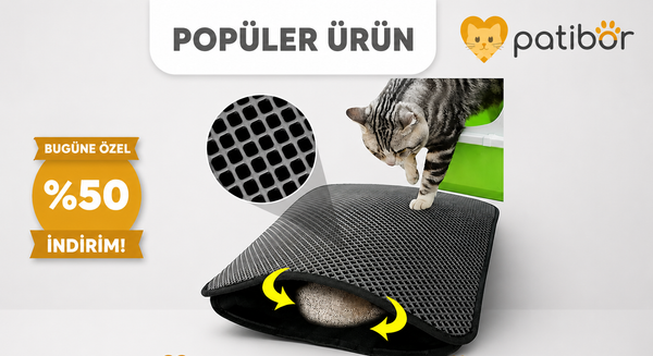 Patibör Çift Katmanlı Petek Dokulu Kedi Kumu Yakalama Paspası